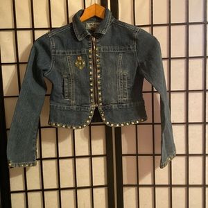 No Fuze Crop Denim Jacket Size M